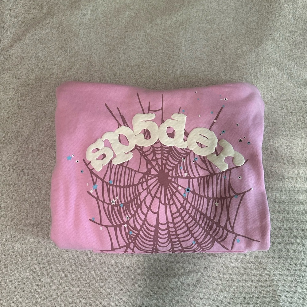Sp5der OG Web Hoodie Pink